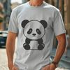Vector Graphic Panda Illustration An outline vector graphic representation of a panda, suitable for cutting machine designs or print projects.