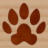 Beautiful Paw Print Vector Illustration Vector illustration of a single animal footprint with detailed texture