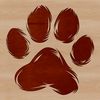 Animal footprint clip art made from scalable line art.