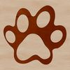 A collection of animal paw prints in various shapes and sizes, suitable for vector art and design projects.