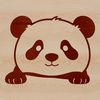 Cute Panda Portrait A portrait illustration of a panda bear looking directly at the viewer.