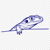 Playful Lizard Sticking Out from Behind Rock A cartoon lizard peeking out from behind a rock, created as a digital vector art.
