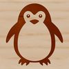 Adorable Penguin Line Art Design Simple line drawing of a cute penguin animal in vector format.