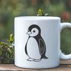 Free Penguin Clip Art SVG File A vector illustration of a penguin, suitable for use in design projects.