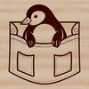 Illustrative design of a penguin, a flightless bird native to the Antarctic region.