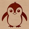 Simple Penguin Design in Vector Style Vector graphic design featuring a penguin in a simple, clean line style.