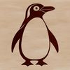 Beautiful Penguin Graphic Design An SVG graphic representation of a bird, specifically a penguin.