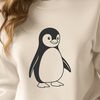 Detailed Penguin Illustration A detailed illustration of a penguin perched on ice, suitable for use in graphic design projects.
