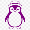 Cute Penguin Wearing a Hat Illustration A simple illustration of a penguin wearing a hat, suitable for vector art design.
