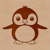 Penguin Animal Clip Art SVG Design A single penguin animal illustration in vector format.