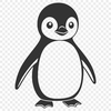 Stylized Bird Design Clip Art A stylized illustration of a penguin, designed as a vector graphic.