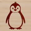 Cute Penguin SVG Cut File for Cutting Machines Vector illustration of a penguin, suitable for cutting machine designs or digital art projects.