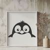 Cartoon Penguin Character Design An SVG graphic design featuring a cartoon penguin character for digital crafting and cutting machine projects.