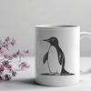 Whimsical Penguin SVG Graphic A stylized illustration of a penguin in a vector format, suitable for digital and print use.