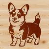 A standing Corgi dog breed illustration in vector format.