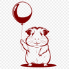 SVG Clip Art of a Pet Guinea Pig A digital illustration of a cute guinea pig.