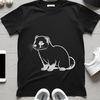 Ferret Silhouette Vector Design Vector illustration of a domesticated ferret