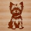 Yorkshire Terrier Cartoon Character Small Yorkshire Terrier sitting on its hind legs.