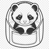 Vector illustration of a pet ferret for commercial or personal use.