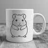 Adorable Small Animal Vector Art A high-quality digital illustration of a hamster, suitable for various uses including commercial and personal projects.