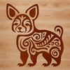 A vector illustration of a standing Corgi in a simple, yet detailed design.
