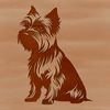 Cute Yorkshire Terrier Sitting Illustration A detailed vector illustration of a sitting Yorkshire Terrier dog breed.