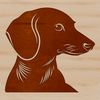 Cute Dachshund Face Illustration Close-up illustration of a Dachshund's head and face.
