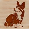 Elegant Canine Companion Image A small, fluffy dog with a short coat and erect ears, sitting on its hind legs.