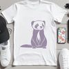 Free Ferret SVG Cut File for Personal Use A high-resolution vector image of a small mammal with a long body and bushy tail.