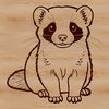 A simple illustration of a ferret in vector format, suitable for commercial or personal use.