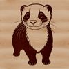 A digital vector illustration of a ferret, suitable for various uses including graphic design and DIY projects.