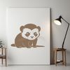 Free Ferret Image for Crafting An illustration of a ferret in a neutral pose, suitable for various uses including crafting and design projects.