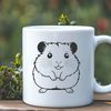 Whimsical Rodent Vector Graphic A vector illustration of a cute hamster sitting on its hind legs with front paws held up.