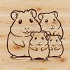 Cuteness Overload Vector Graphic A detailed vector illustration of a hamster, suitable for various uses such as crafting and design.