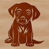 Labrador Clipart Dog Silhouette A sitting dog with a labrador retriever's distinctive coat pattern, suitable for use as a clip art illustration.