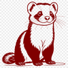 Cartoon Ferret SVG Cut File Ferret silhouette in vector format, ideal for personal or commercial use.
