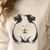 Free Guinea Pig Design Template A simple illustration of a guinea pig in various poses, ideal for cutting machine projects and digital design.