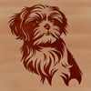 Shih Tzu Head Illustration Close-up illustration of a Shih Tzu's head with detailed features.