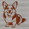 Free Vector Breed Icon A seated corgi dog breed illustration in a digital vector format.