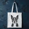 Boston Terrier Head Vector Graphic A detailed illustration of a Boston Terrier's head, suitable as vector art for various design projects.