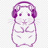 Cartoon Hamster Graphic Design Asset A cartoon hamster illustration suitable for digital use in graphic design software such as Illustrator or Procreate.