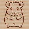 Small Animal Vector Art A small, furry hamster sitting on its hind legs, looking directly at the viewer.