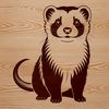 Vector Ferret Image for DIY Projects A high-resolution SVG illustration of a ferret in vector art format.
