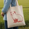 Ferret Vector Graphic Free Download A detailed silhouette of a ferret with textured fur and a playful expression.