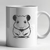 Playful Hamster Illustration A digital illustration of a cute hamster in a playful pose, suitable for use as a vector graphic.