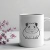 Furry Friend SVG A small, furry rodent depicted in simple vector graphics.