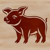 Friendly Farm Companion SVG Design A cute farm animal standing in a field, suitable for vector design and cutting machine applications.