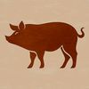 Cute Standing Pig Clip Art A standing farm animal, a pig, in a vector design.