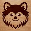 Small Dog Illustration A detailed illustration of a small dog's head with a distinctive fox-like face.