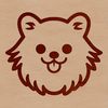 An illustration of a Pomeranian's face in basic outline form.